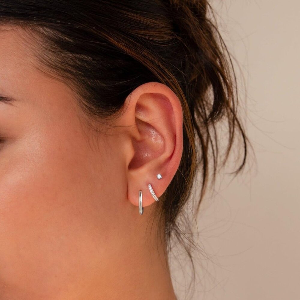 Versatile Gold Earring Stack Set - Stylish 3 Pair… - image 2